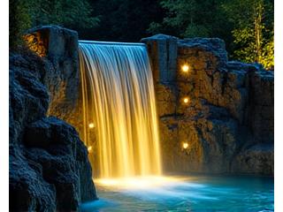 Portfolio Waterfall Night Lighting Project